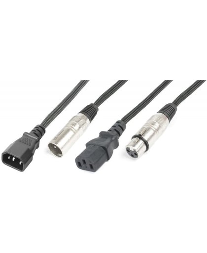 Combikabel – PD Connex LDI15 combikabel voor koppeling van lichteffecten, 15 meter. Twee kabels in één!