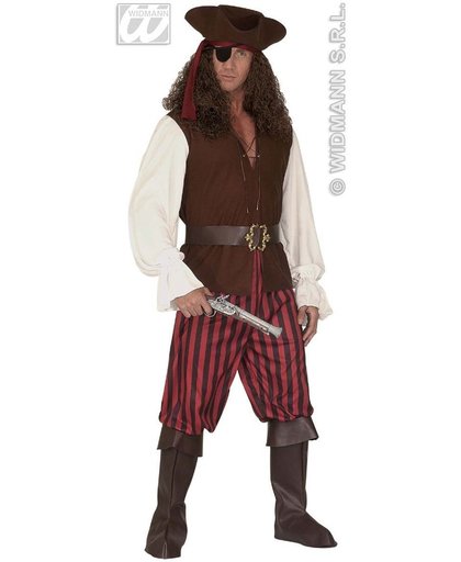 Piraat & Viking Kostuum | Piraat Hoge Zeeen Bandido Kostuum Man | XXL | Carnaval kostuum | Verkleedkleding