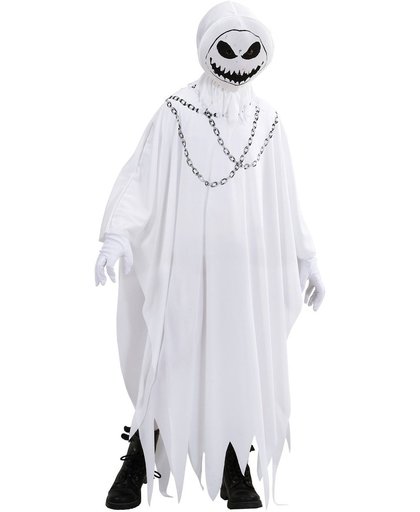 Spook & Skelet Kostuum | Traditionele Enge Geest Kostuum | Maat 140 | Halloween | Verkleedkleding