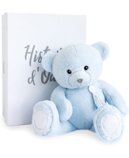 Blauwe knuffelbeer, knuffelbeer blauw, blauwe beer met glitters, Dou Dou et Compagnie, 40 cm