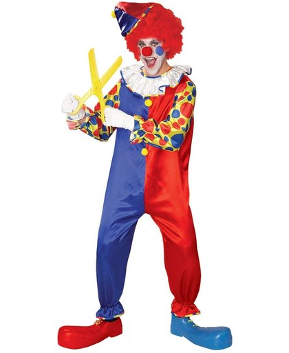 Clown & Nar Kostuum | Clown Zwart Rood Traditioneel | Man | XL | Carnaval kostuum | Verkleedkleding