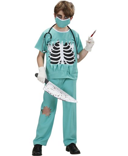 Dokter & Tandarts Kostuum | Dokter Snijgraag Chirurg Halloween | Jongen | Maat 158 | Halloween | Verkleedkleding