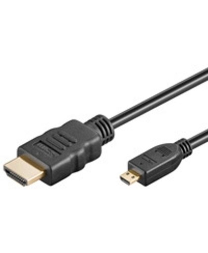 Wentronic 1m HDMI+Ethernet 1m HDMI Micro-HDMI Zwart HDMI kabel