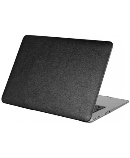 Apple Macbook Air hard case - hoes - Zijde look - Zwart - 13.3