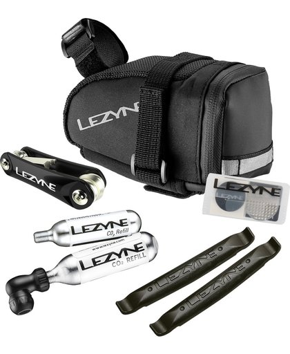 Lezyne M Caddy CO2 Kit Zadeltasje + Bandenreparatieset - Zwart