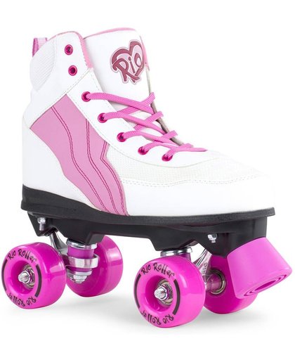 Rio Roller Roller Pure Rollerskate Inlineskates - Maat 37 - UnisexKinderen en volwassenen - wit/roze