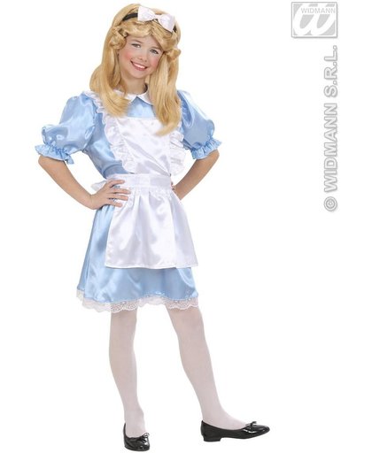 Alice In Wonderland Kostuum | Wonderland Alice Kostuum Meisje | Maat 128 | Carnaval kostuum | Verkleedkleding