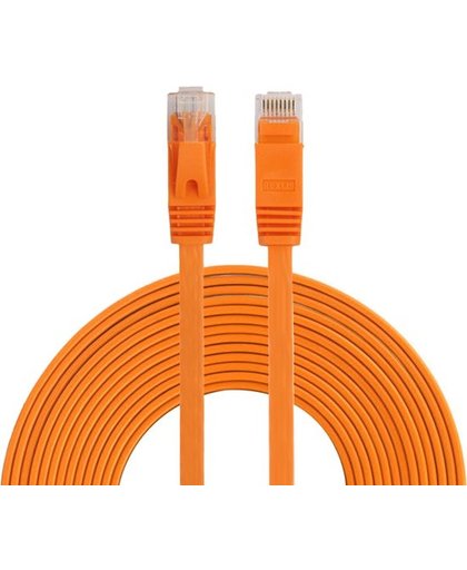 8m CAT6 Ultra dunne Flat Ethernet netwerk LAN kabel (1000Mbps) - Oranje