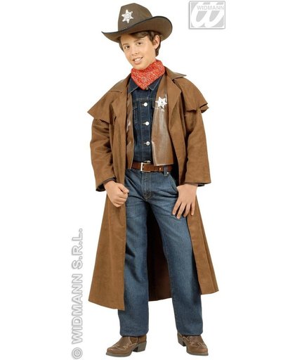 Cowboy & Cowgirl Kostuum | Cowboy Jongen, Suede Long John Kostuum | Maat 158 | Carnaval kostuum | Verkleedkleding
