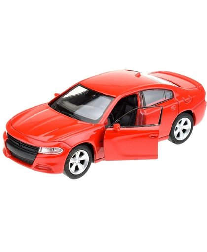 Modelauto Dodge Charger 2016 rood 1:34