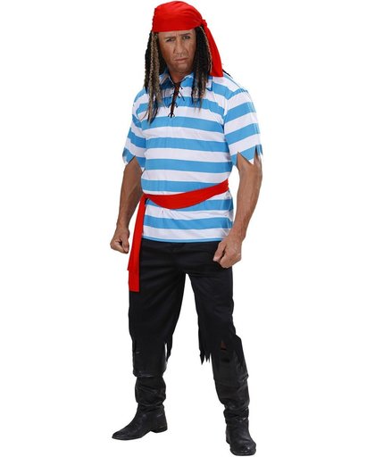 Piraat & Viking Kostuum | Macho Caraibische Piraat Kostuum Man | Large | Carnaval kostuum | Verkleedkleding
