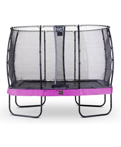 EXIT Elegant Premium trampoline rectangular 214x366cm with safetynet Economy - purple