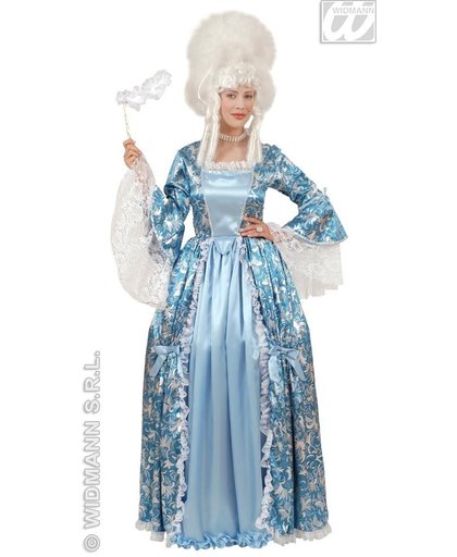 Middeleeuwen & Renaissance Kostuum | Markiezin Blauw-Zilver Prinses Beehive Kostuum Vrouw | Small | Carnaval kostuum | Verkleedkleding
