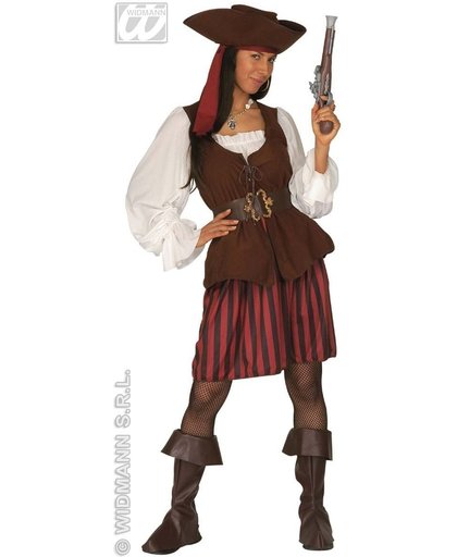 Piraat & Viking Kostuum | Traditionele Piratendame Hoge Zeeen Kostuum Vrouw | XXL | Carnaval kostuum | Verkleedkleding