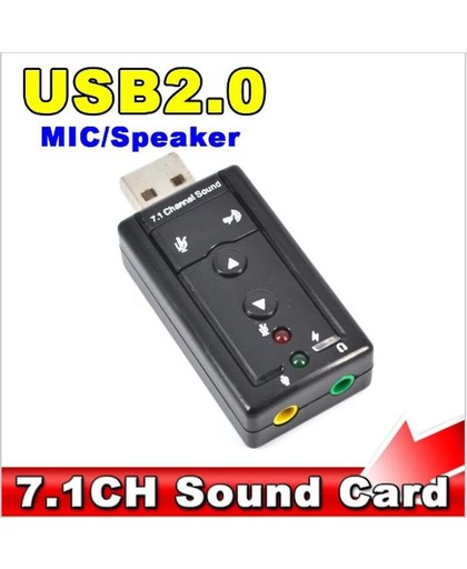 regelbare USB adapter voor audio / geluid voor PC, laptop, MAC en PS4 e.d.