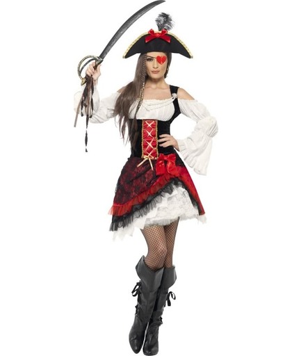 Glamour Piraat | Piraten kostuum | Carnavalskleding dames maat L (44-46)
