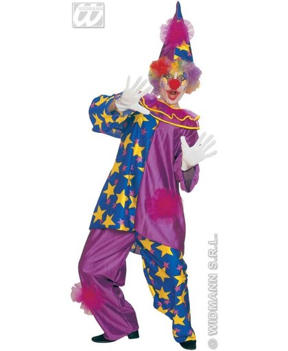 Clown & Nar Kostuum | Harlekino Clown Met Sterren Kostuum Man | Medium | Carnaval kostuum | Verkleedkleding