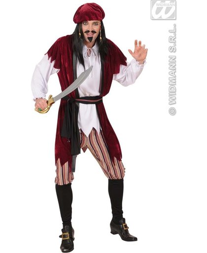 Pirates Of The Carribean Kostuum | Caribische Piraat Jack Sparrow Kostuum Man | Medium | Carnaval kostuum | Verkleedkleding