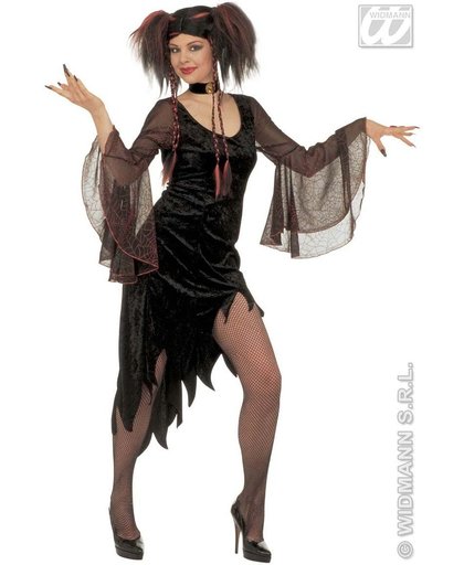 Gotisch Kostuum | Lady Spinnenweb Meesteres Kostuum Vrouw | Small | Halloween | Verkleedkleding