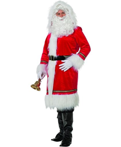 Kerst & Oud & Nieuw Kostuum | Goedlachse Santa Luxe | Man | Maat 50 | Kerst | Verkleedkleding