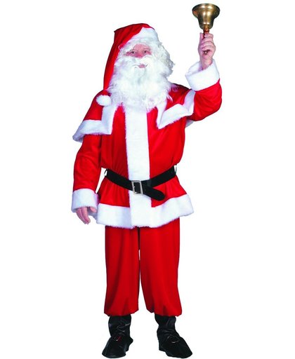 Kerst & Oud & Nieuw Kostuum | Kerstman Hohoho Fluweel Kostuum | Maat 52 | Kerst | Verkleedkleding