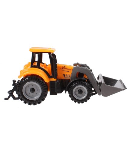 Jonotoys Tractor Met Voorlader 13,5 Cm Oranje