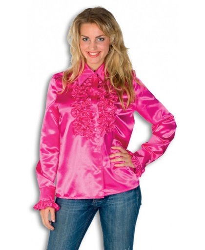 Rouches blouse roze dames 38 (m)