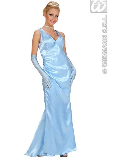 Beroemdheid Satijn Blauw Gala Lady Kostuum Vrouw | Small | Carnaval kostuum | Verkleedkleding