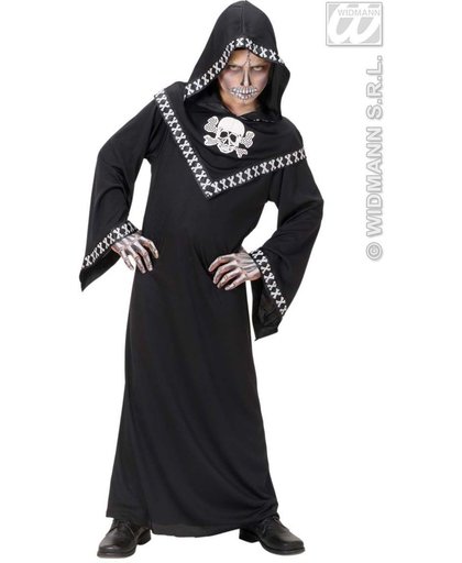 Spook & Skelet Kostuum | Capuchon Schedel Tsaar Kostuum Jongen | Maat 140 | Halloween | Verkleedkleding
