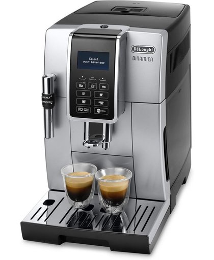 DeLonghi DINAMICA ECAM 350.35.SB Vrijstaand Volledig automatisch Espressomachine Zwart, Zilver