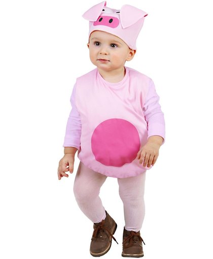 Varken Kostuum | Opgevuld Varken Kind Baby Piggy Kostuum | Maat 104 | Carnaval kostuum | Verkleedkleding