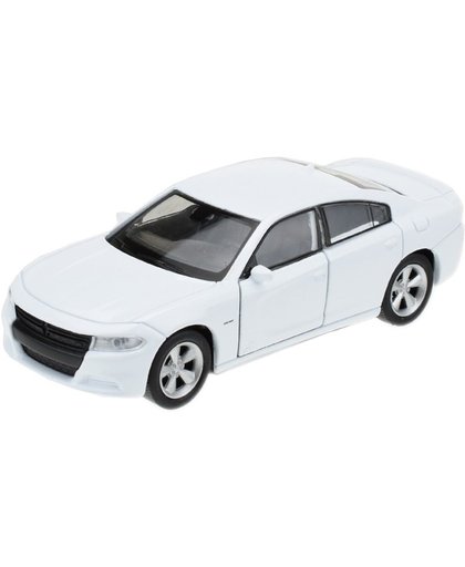 Modelauto Dodge Charger 2016 wit 1:34