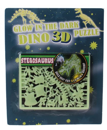 Free And Easy 3d Puzzel Glow In The Dark 17 Cm Stegosaurus