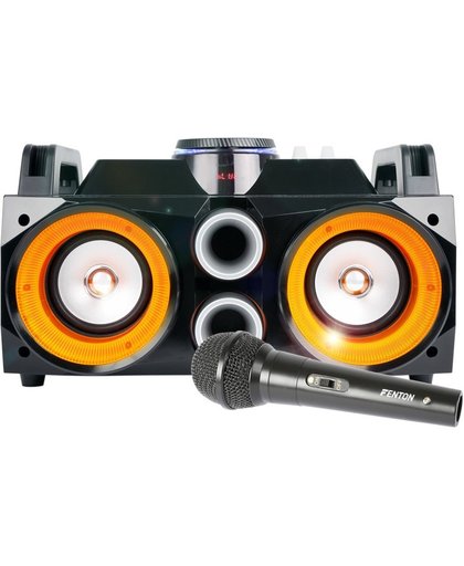 Karaoke speaker - Fenton MDJ100 Accu Bluetooth karaoke speaker met microfoon & echo