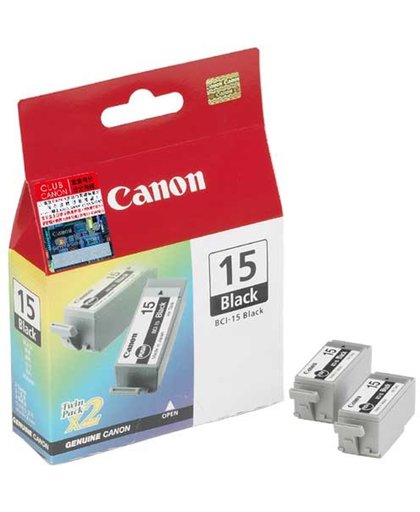 Canon Cartridge BCI-15 Black inktcartridge Zwart