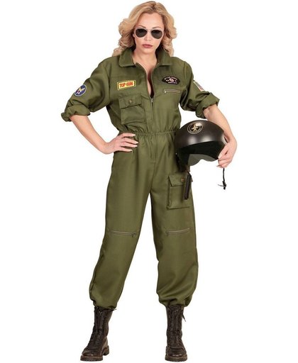 Leger & Oorlog Kostuum | Gevechtspilote Cruising Altitude | Vrouw | Medium | Carnaval kostuum | Verkleedkleding