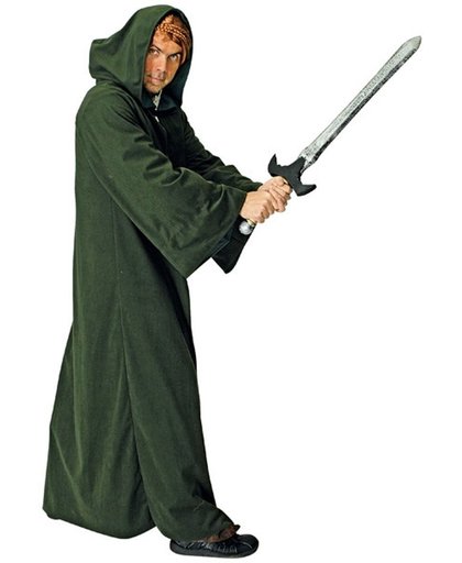 Deluxe groene meester van het kwaad cape voor volwassenen - Verkleedattribuut