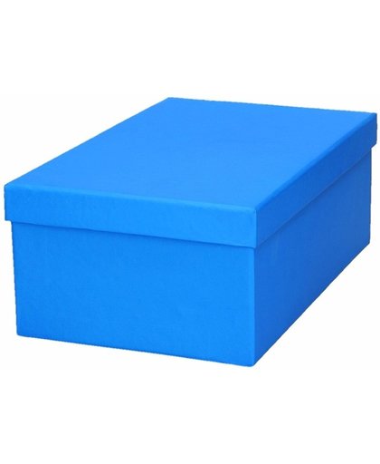 Blauw cadeaudoosje 23 cm rechthoekig - kadodoosjes / cadeauverpakking