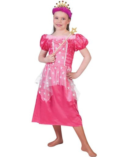 Koning Prins & Adel Kostuum | Roze Prinses Priscilla | Meisje | Maat 116 | Carnaval kostuum | Verkleedkleding