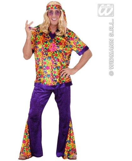 Hippie Kostuum | Hippie Dude Fluweel Mr Dude Kostuum Man | Small | Carnaval kostuum | Verkleedkleding