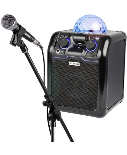 Vonyx SBS50B karaokeset met Bluetooth, echo en microfoon met microfoonstandaard