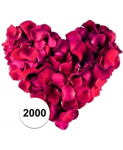 Bordeaux rode rozenblaadjes 2000 stuks