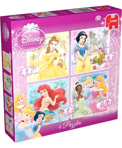 Jumbo Disney Princess 4 in 1 - Puzzel - 16 stukjes
