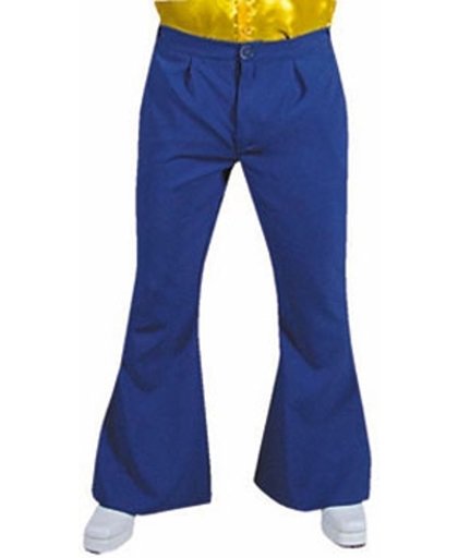 Blauwe Hippie broek met wijde pijpen | Jaren 70 heren verkleedkleding maat XL (58/60)