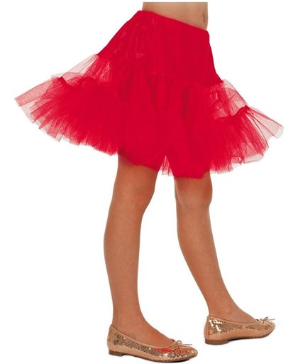 Feestkleding Petticoat lang rood meisje Maat 128