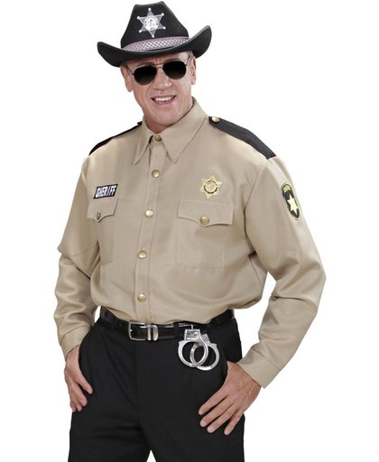 Politie & Detective Kostuum | Modern Sheriff Shirt Man | XL | Carnaval kostuum | Verkleedkleding