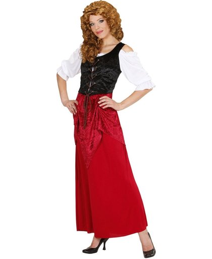 Middeleeuwen & Renaissance Kostuum | Vlaamse Taveerne Deerne | Vrouw | XL | Carnaval kostuum | Verkleedkleding