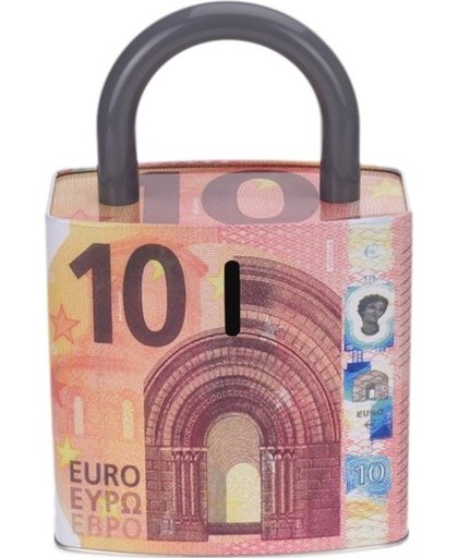Rode spaarpot 10 euro biljet 25 cm