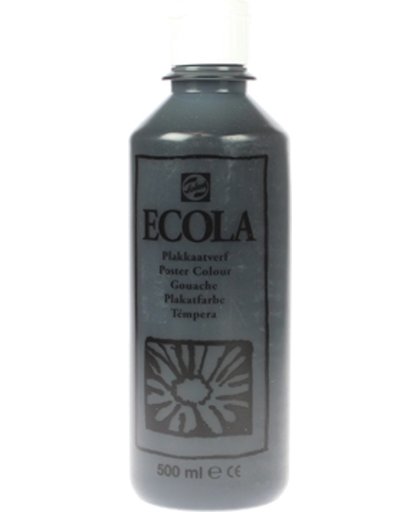 Plakkaatverf Ecola flacon van 500 ml, zwart