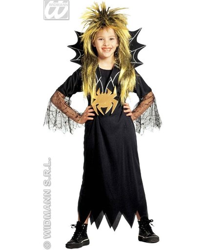 Heks & Spider Lady & Voodoo & Duistere Religie Kostuum | Rocking Spidergirl Kostuum Meisje | Maat 158 | Halloween | Verkleedkleding